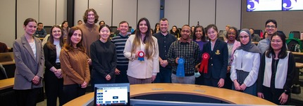 Students gathered together at the 3MT Competition 2025