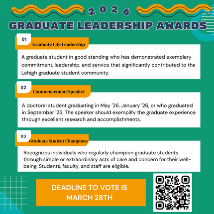 Graduate Leadership Awards poster