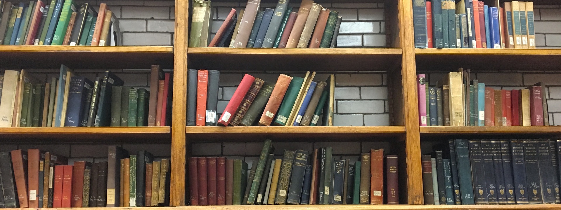 books on shelves at Linderman Library